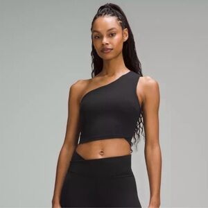 Lululemon Align One-Shoulder Black Crop Top Size 4